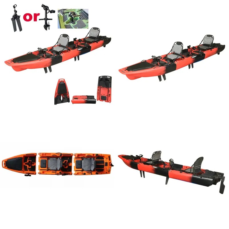 Fishing Kayak Pedal Drive - Hete Aanbieding 14FT 2-Persoons Dubbele Peddel