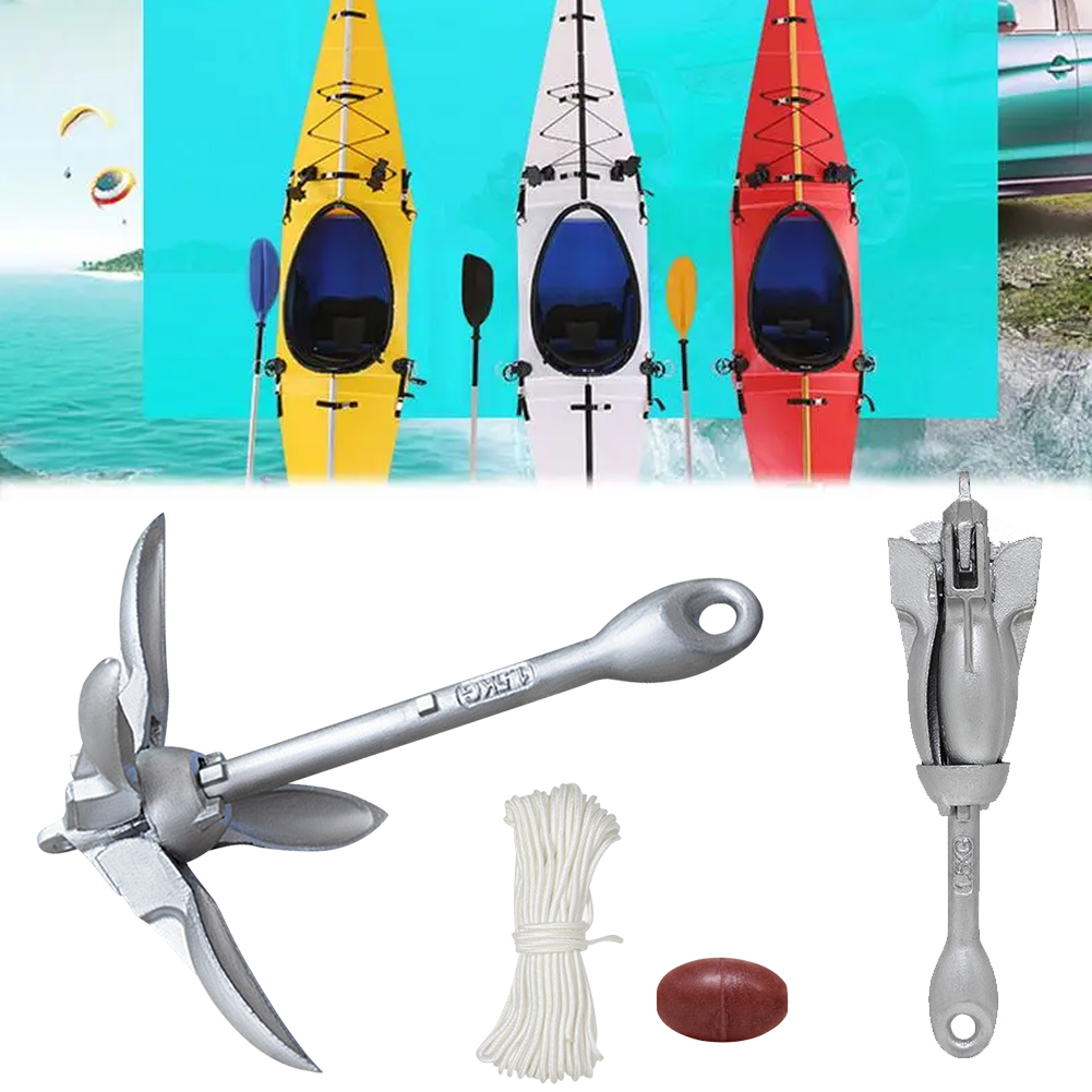 Fishing Kayak Anchor - 0,7/1,5KG Kajakanker, opvouwbaar maritiem anker met